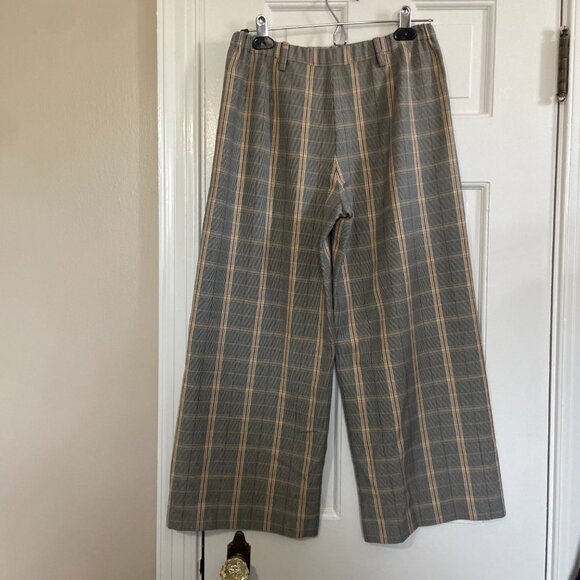 Maje Gray Plaid Cropped Pants - Picture 7 of 8